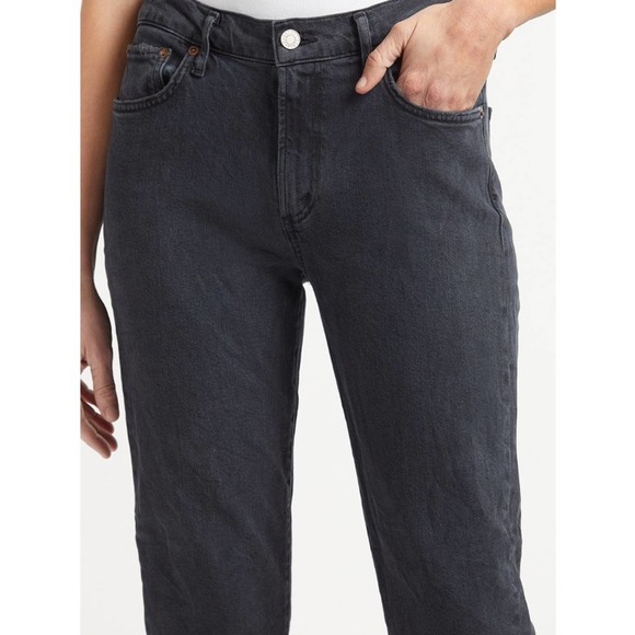 Agolde Women's Straight Leg Jeans - Dark Gray - Picture 4 of 16